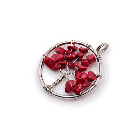 Подвески Дерево жизни с камешками