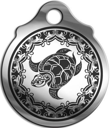 Амулет Черепаха символ удачи на шнурке 3см