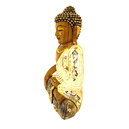 Фигурка деревянная  Будда медитирующий дерево Суар 40см