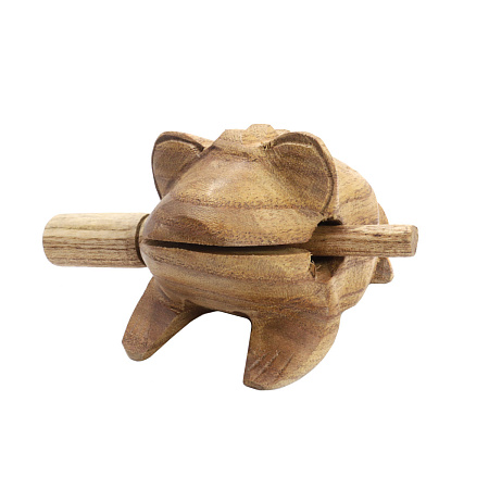 Лягушка поющая из дерева УЦЕНКА средняя 6см-10см символ процветания