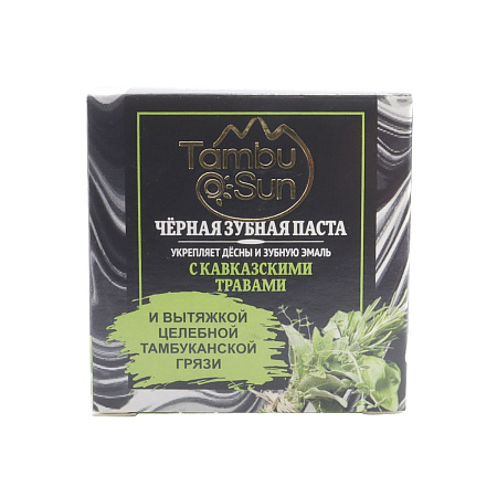Зубная паста TambuSun Черная с Кавказскими травами 50мл