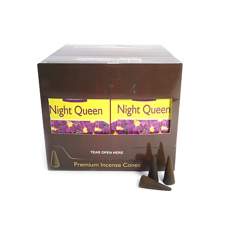 Благовония конусы Sarathi Cones Night Queen ночная королева уп-12шт