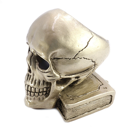 Пепельница Череп на книге - защита от врагов видимых и не видимых h-12см ХРУПКОЕ