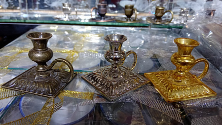 Подсвечник МИКС цвет металл 5см Квадратный
