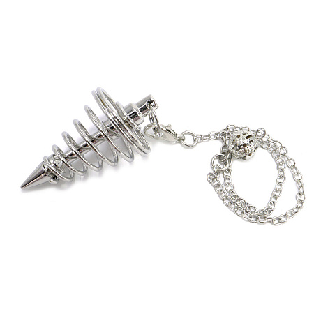 Маятник для биолокации Silver металлический профессиональный конус 5см