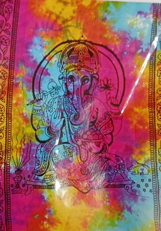 Покрывало Ганеш 210-135cм хлопок разрушает препятствия