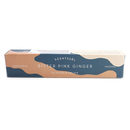 Японские благовония SC Bitter Pink Ginger 30 палочек с подставкой