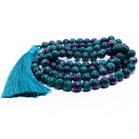 Четки из камня 108 бусин Цоизит Укрепление взаимоотношений и семейное счастье 8мм