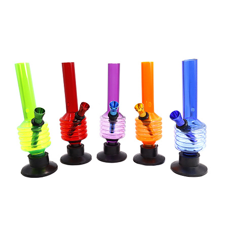 Бонг акриловый Acralik Ребро Адама h-16,5см L-5.5см d-2см высокого качества цвета в ассортименте