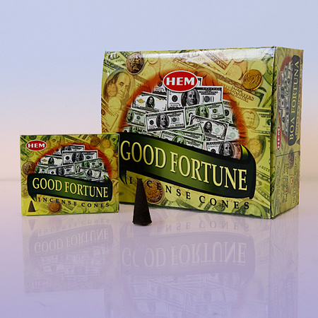Благовония конусы HEM Good Fortune Удача уп-12шт