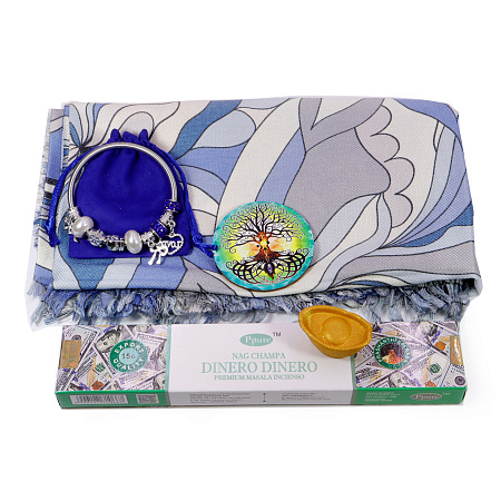 Набор для любимых женщин Шарф, браслет в мешочке, благовоние, подставка