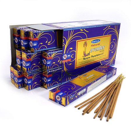 Благовония Satya M 450M15NLa Natural LAVENDER Натуральная лаванда 15gm уп-12шт