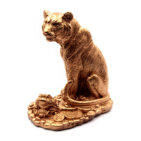 Тигр и жаба на монетах  символизирует мощную защиту процветающего семейства 18-16см ХРУПКОЕ