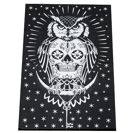 Батик хб с росписью Сова 118см-70см