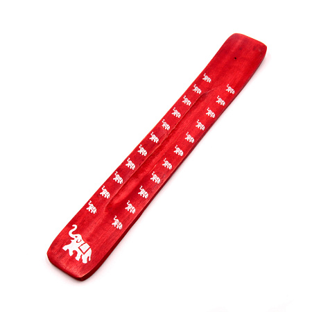 Подставка под благовония Лыжа Слоники дерево уп 10шт Цветные с рисунком 25см