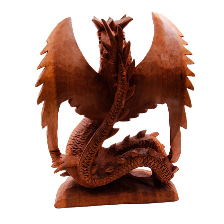 Статуя Дракон с крыльями 40см символ достатка и богатства
