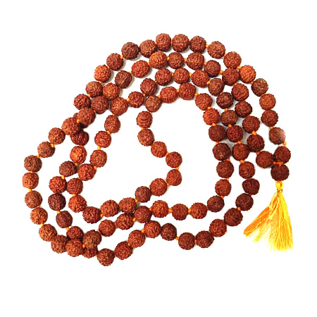 Четки из дерева 105-110 бусин Рудракша 9мм Слеза сострадания Бога Шивы Защита от смерти PPRM09