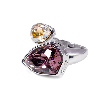 Кольцо c алмазным стеклом Сваровски