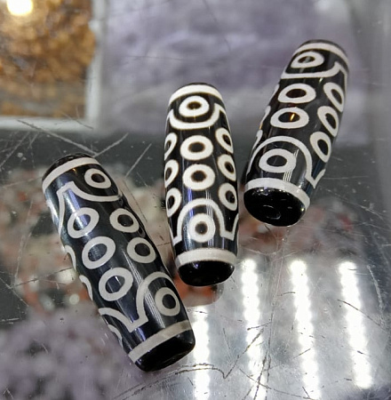 Бусина Дзи уп-2шт 21 глаз привлекает богатство и помогает достичь цели 