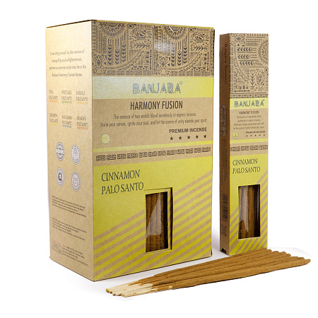 Благовония BANJARA HARMONY Cinnamon-Palo Santo Super Premium качество 8 палочек 15g