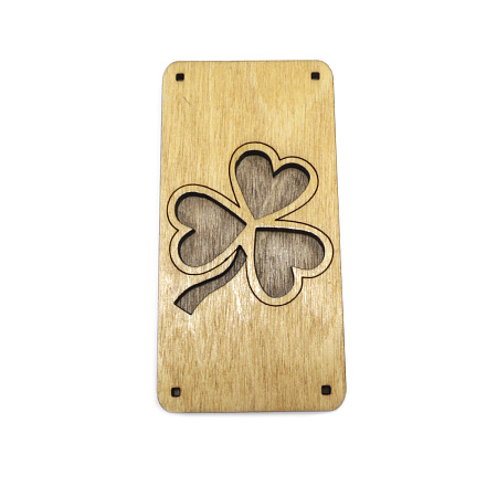 Подставка под благовония из кедра с символом Трилистник 9см