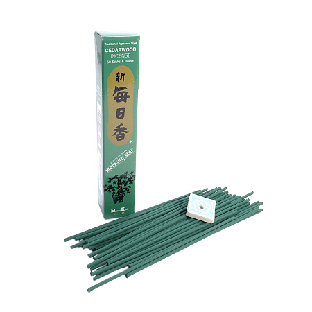 Японские благовония MS Cedarwood 50 палочек с подставкой