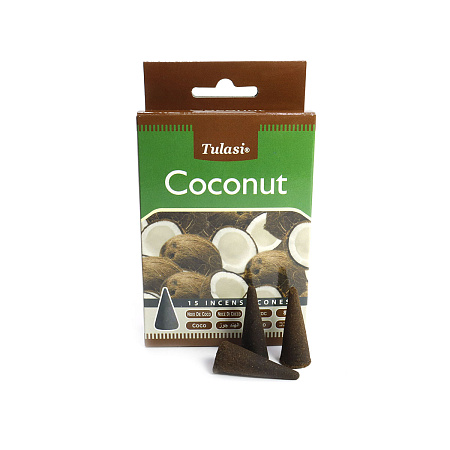 Благовония конусы Sarathi Cones Coconut кокос уп-12шт