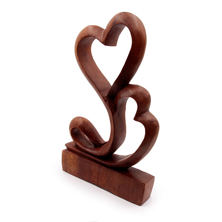 Статуэтка абстракция  Два сердца символ на преданную любовь 30см Албезия
