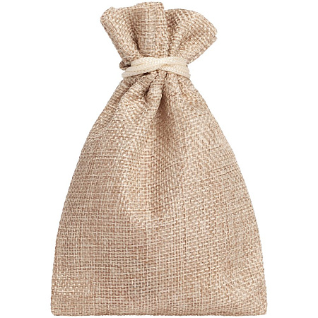 Мешочек для подарков, рун и оберегов ХОЛЩОВЫЙ бежевый 12см-9см 