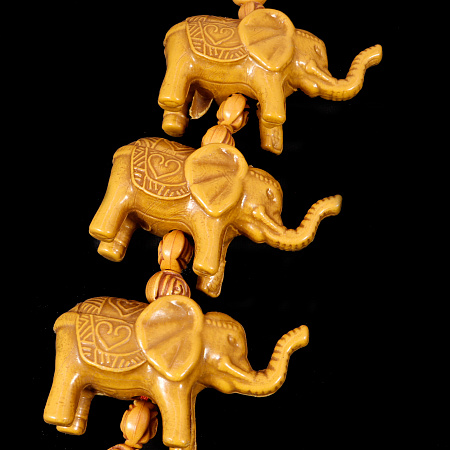 Подвеска 3 Слоника под дерево символ изобилия, приумножает и сохраняет богатство 23см