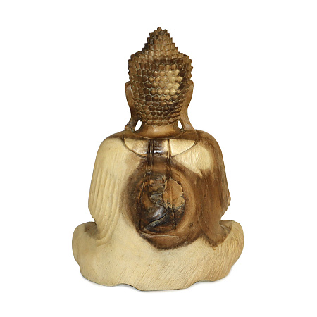 Фигурка деревянная Будда медитирующий дерево Суар 40см-31см