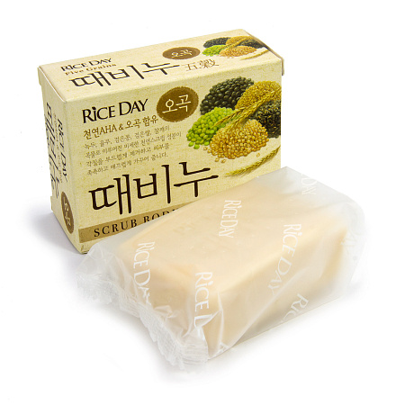 Мыло скраб LION для тела Пять злаков Scrub body soap five graibs 100гр