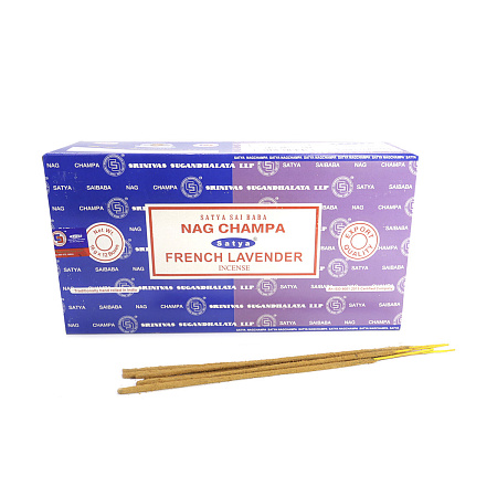 Благовония Satya Combo Nag Champa French Lavender Комбо Нагчампа Французская лаванда 16gm уп-12шт