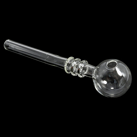 Трубка для курения c шаром стекло 12см уп-3шт ZO-V04-3