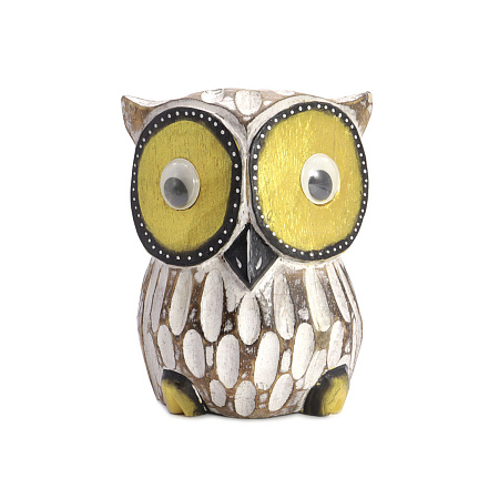 Статуэтка из дерева Сова с глазами Солнца SWA-02A дарует мудрость, карьерный рост, успех и изобилие