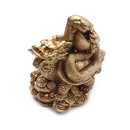 Змея на Драконе под бронзу оберег на процветание и защиту