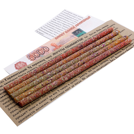 Набор свечей c травами для гармонизации 3х корневых чакр роза имбирь календула вербена уп-5шт 16см 