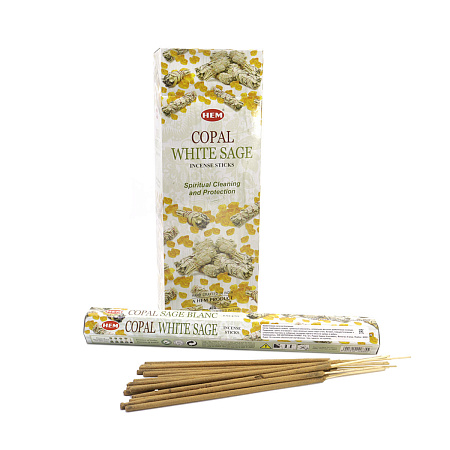 Благовония HEM COPAL WHITE SAGE Копал Белый Шафран уп-6шт