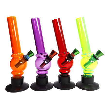 Бонг акриловый Acralik Круглый h-15,5см d-2см акрил высокого качества цвета в ассортименте 