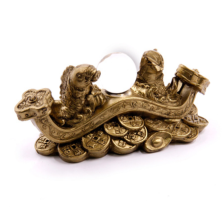 Карпы с шаром  под бронзу Оберег на процветание удачу и благополучие 6см-13см 