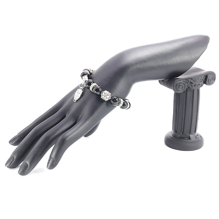 Браслет Пандора Черный агат чистота и ясность человеческой души d-10мм