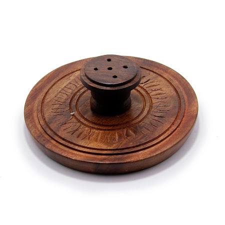 Подставка под благовония Тарелочка из дерева Грибочек 10см 5.5см HM-CH-20A