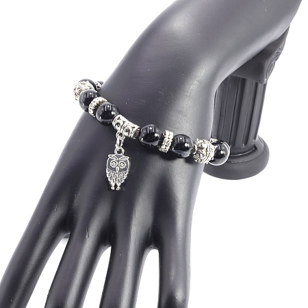 Браслет Пандора Черный агат чистота и ясность человеческой души d-10мм