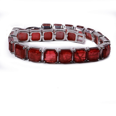 Ювелирное украшение браслет German Silver c редким камнем Рубиновый Топаз Параиба 