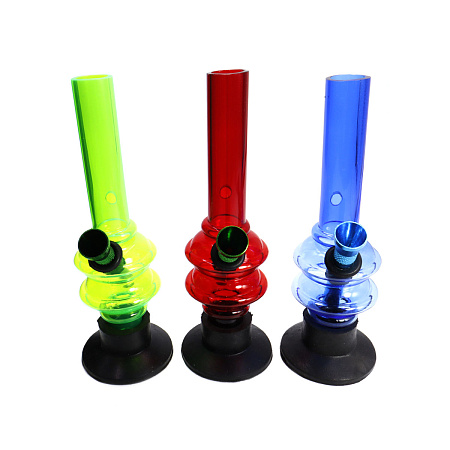 Бонг акриловый Фигурный 16см d-5,5см цвета в ассортименте 