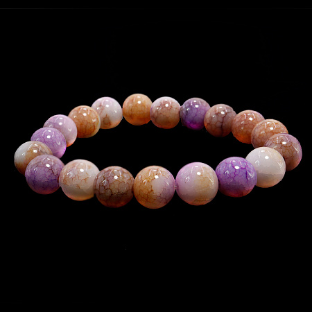 Браслет из камня 10мм Фиолетовый агат привлекает энергии удачи Свыше