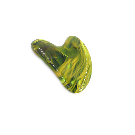 Скребок сердечко Гуаша Муранское, стекло используется для омоложения и массаже лица и тела Китай