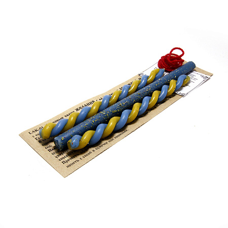 Праздничные свечи ДЕНЕЖНЫЙ МАГНИТ воск с травами и аффирмацией клевер брусника цикорий 18см 