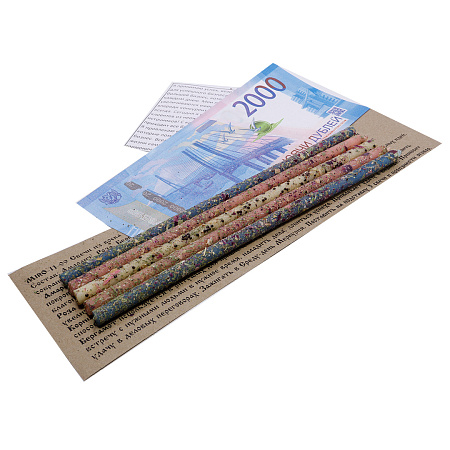 Свеча воск Травы Привлечение богатых клиентов Амарант Роза Бергамот Корица 50мин 16см уп 5шт