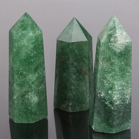 Кристалл камень Зеленый авантюрин - камень удачи и любви 8-9см